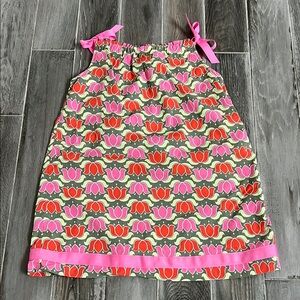 NWOT Hanna Andersson Pink, Red & Green Floral Pillowcase Dress